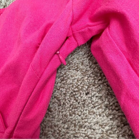 Showpo. Women’s Pink Ruffle Mini dress with Balloon Puff Sleeves size 2 - Picture 7 of 9